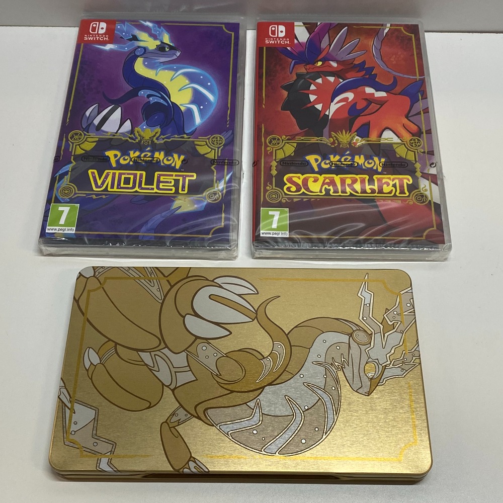 Steelbook Pokemon Ecarlate Violet Jeu Nintendo Switch Pokémon Écarlate Et Violet - Édition Steelbook - Comme Neuf (sans Film) Jeu Nintendo Switch Collector Pokemon